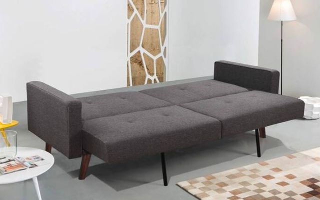 Milton Greens Stars Gray Split Back Button Tufted Futon Couch-3