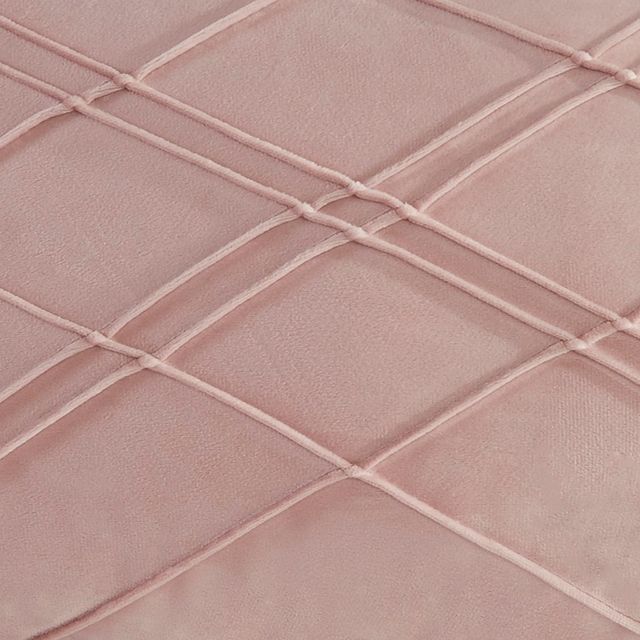 Olliix by CosmoLiving Naomi Blush 12" x 20" Pleated Velvet Decorative Pillow-1