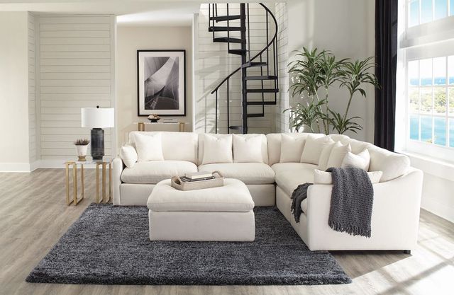 Coaster® Hobson Off-White Ottoman-2
