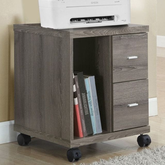 Monarch Specialties Inc. Dark Taupe Office Cabinet-1