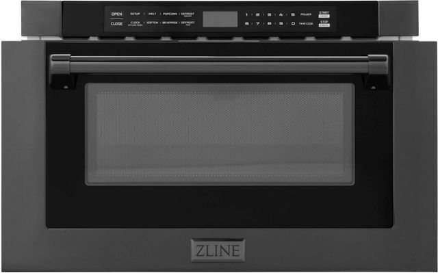 ZLINE 1.2 cu. ft. Black Stainless Steel Built-in Microwave Drawer -1