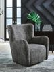 Signature Design by Ashley® Rowenburg Heather Charcoal Swivel Glider Accent Chair-1