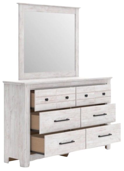 Signature Design by Ashley® Makidern Whitewash Dresser and Mirror-4