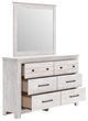 Signature Design by Ashley® Makidern Whitewash Dresser and Mirror-4
