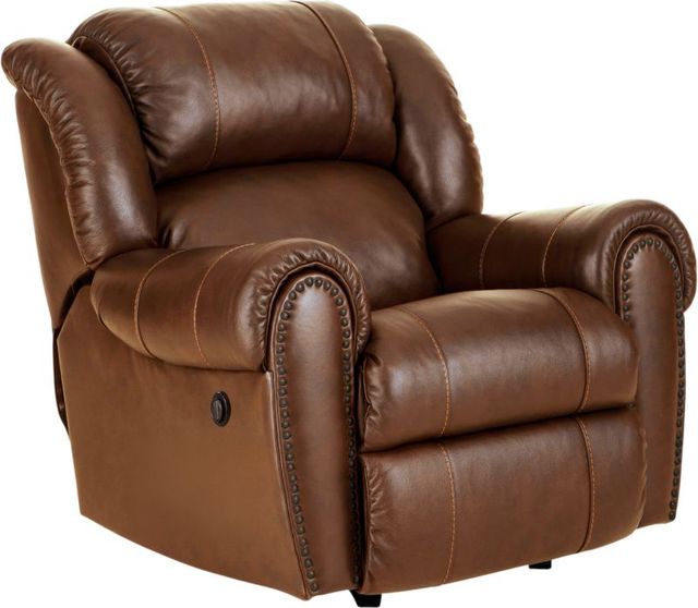 HomeStretch Laredo Cognac Leather Power Rocker Recliner-0