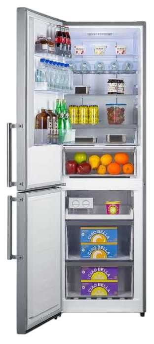 Summit® 10.8 Cu. Ft. Stainless Steel Counter Depth Bottom Freezer Refrigerator-3