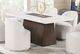 Furniture of America® Grasten White Dining Table with Dark Walnut Base-0