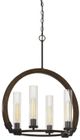 Cal® Lighting & Accessories Sulmona Iron/Oak Chandelier-0