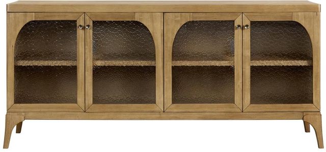 Bernards Tapestry Beige Glass Door Console-2
