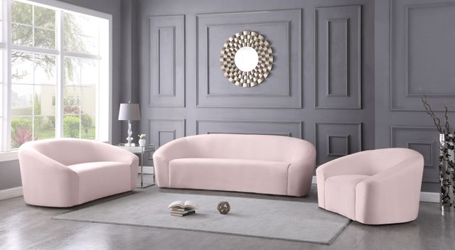 Meridian Furniture Riley Pink Velvet Loveseat-3