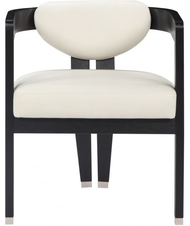 Meridian Furniture Carlyle Cream/Black Dining Arm Chair-1