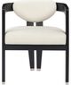 Meridian Furniture Carlyle Cream/Black Dining Arm Chair-1