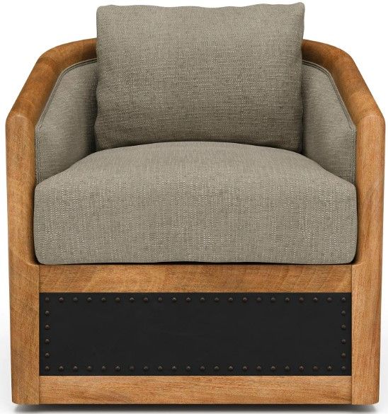 Bramble Customizable Aden Leather Swivel Chair-2