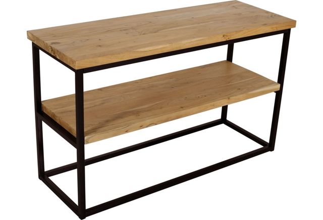 Jofran Inc. Ames Natural Sofa Table with Black Base-3