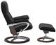 Stressless® by Ekornes® Customizable Consul Medium Manual Recliner and Ottoman with Signature Base-1
