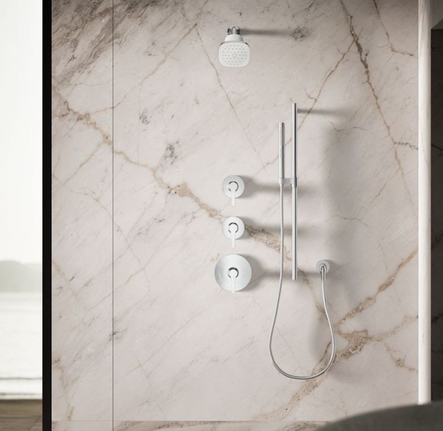 KOHLER® Cinq® Polished Chrome 2.5 GPM Square Single-Function Filtered Showerhead-2