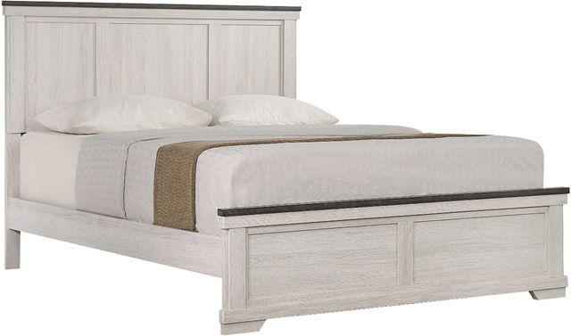 Crown Mark Leighton Gray/White Queen Panel Bed-0