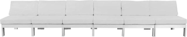 Meridian Furniture Nizuc 6-Piece White Outdoor Patio Modular Sofa-1