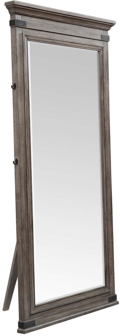 Intercon Forge Wire Brushed Steel Gray Tall Mirror-0