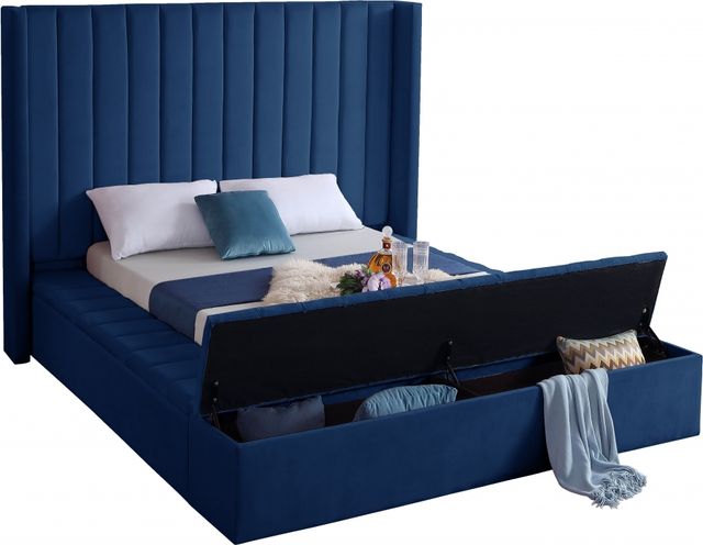 Meridian Furniture Kiki Navy Full Bed-2