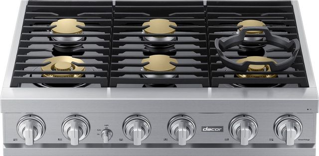 Dacor® 36" Silver Stainless Natural Gas Rangetop-1