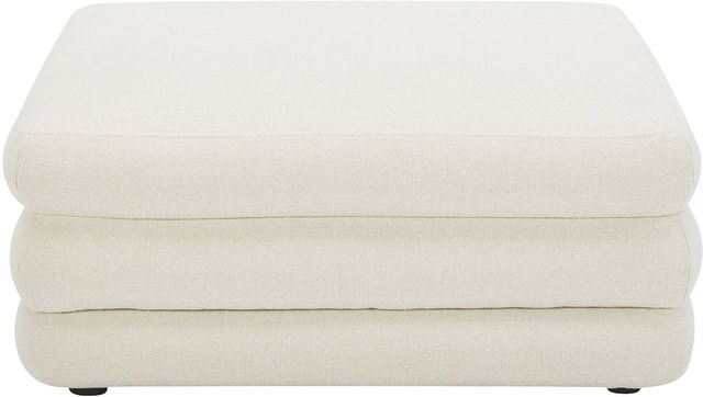 Moe's Home Collection Lowtide Warm White Ottoman-1