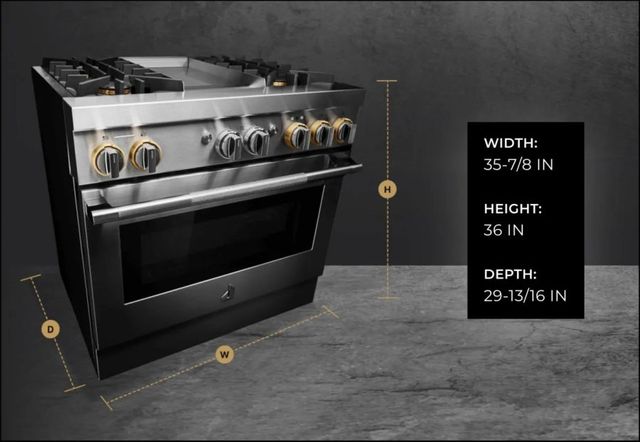 JennAir® RISE™ 36" Stainless Steel Pro Style Dual Fuel Range-3