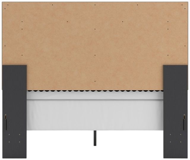 Signature Design by Ashley® Zuraleus Black Queen Upholstered Platform Bed-4