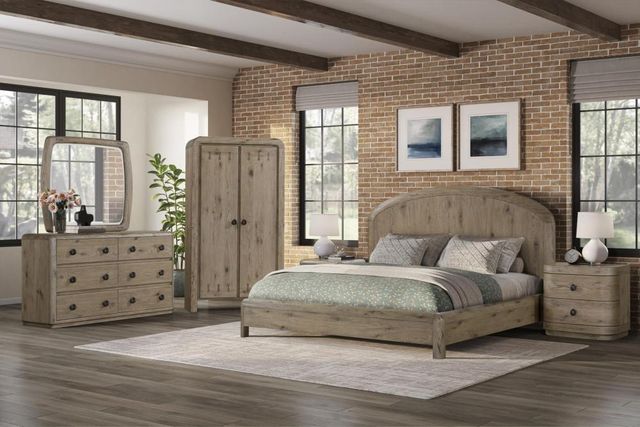 Bernards Pagosa Brown Large 2-Drawer Nightstand-1