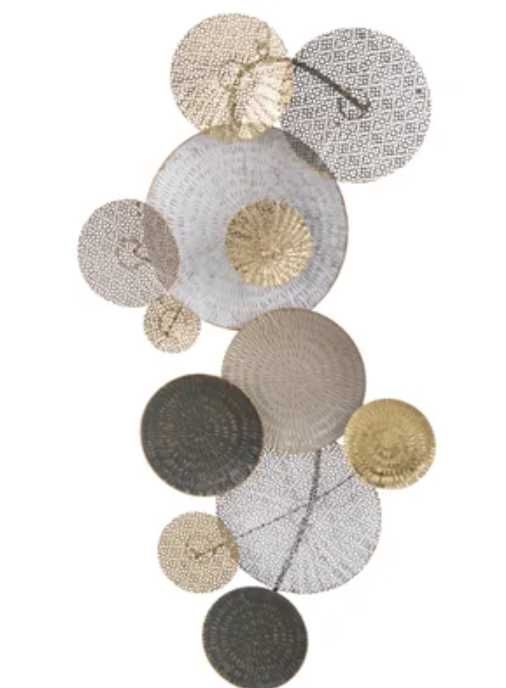 Stylecraft Lazer Cut Lillies Gold/Gray Wall Art-0