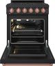 Thor Kitchen Gordon Ramsay Collection 30" Black Pro Style Liquid Propane Range with Precision Knob Control and Rose Gold Trim-1