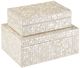 Currey & Company Gerri Dot 2-Piece Cream/Natural Mother of Pearl Box Set-0