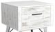 Elements International Rogen Rustic White End Table-1