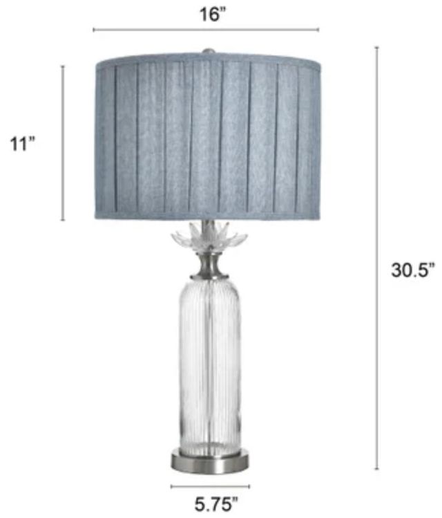 Stylecraft Lotus Silver Table Lamp-2