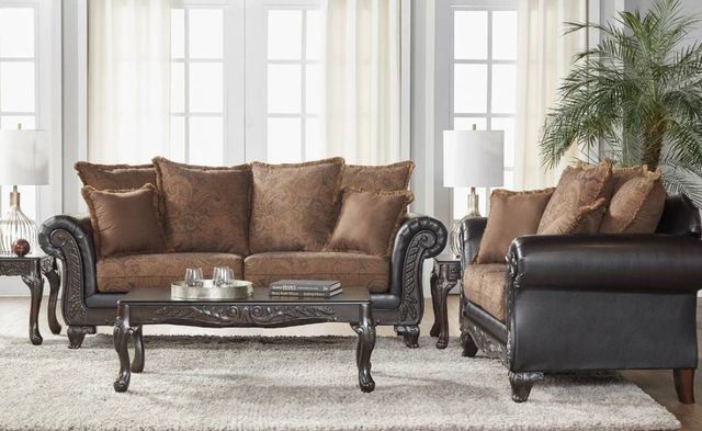 Hughes Furniture® 7685 San Marino Chocolate Sofa-1