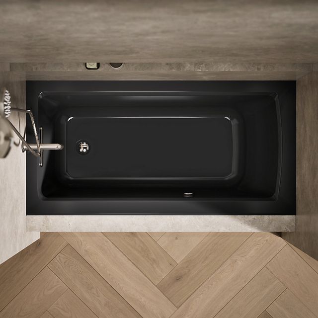 KOHLER® Archer® Black 60" x 30" Heated Bubble Massage™ Air Bath - Left Drain-2