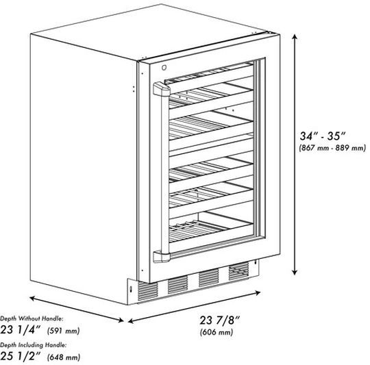 ZLINE Touchstone Autograph Edition 24" 4.8 Cu. Ft. Stainless Steel Wine Cooler-2