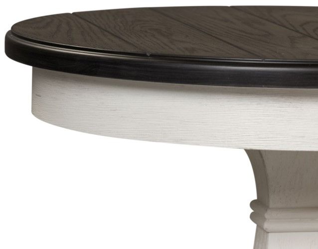 Liberty Furniture Allyson Park Charcoal/Wirebrushed White Chairside Table-3