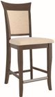 Canadel® Canadel Cognac Washed Upholstered Fixed Stool-0