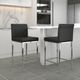 Inspire™ Porto Black/Chrome 26" Counter Stool, Set Of 2-1