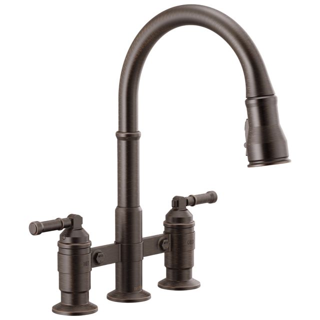 Delta Broderick® Venetian Bronze Two Handle Kitchen Faucet -0