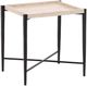 Dovetail Furniture Rice Natural End Table with Black Base-0