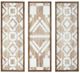Olliix by Madison Park Natural Set of 3 Mandal Printed Wood Wall Decor-0