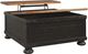 Signature Design by Ashley® Valebeck Light Brown Square Lift Top Coffee Table with Rustic Black Base-0