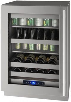 U-Line® 5 Class Glass/Stainless Steel 24" Undercounter Beverage Center