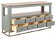 International Furniture Direct Timber Forest Green Sofa Table-3