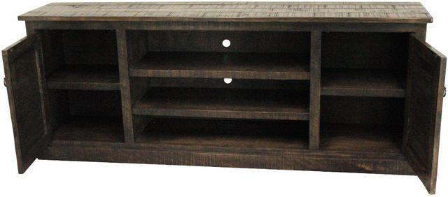 American Heartland Manufacturing Rustic Driftwood Provincial Shutter TV Stand-2