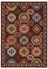 Beige-Blue-Orange-Red
