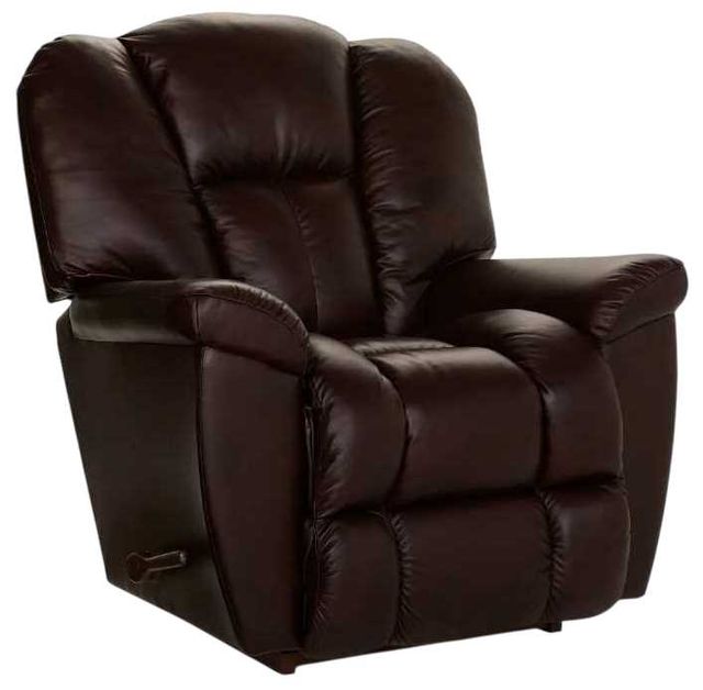 La-Z-Boy® Maverick Walnut Leather Manual Rocking Recliner-0