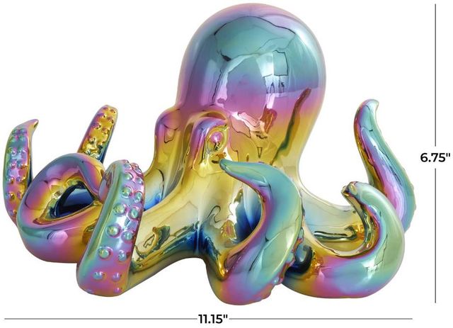 Deco Marche Multi Colored 7" Octopus Sculpture-3